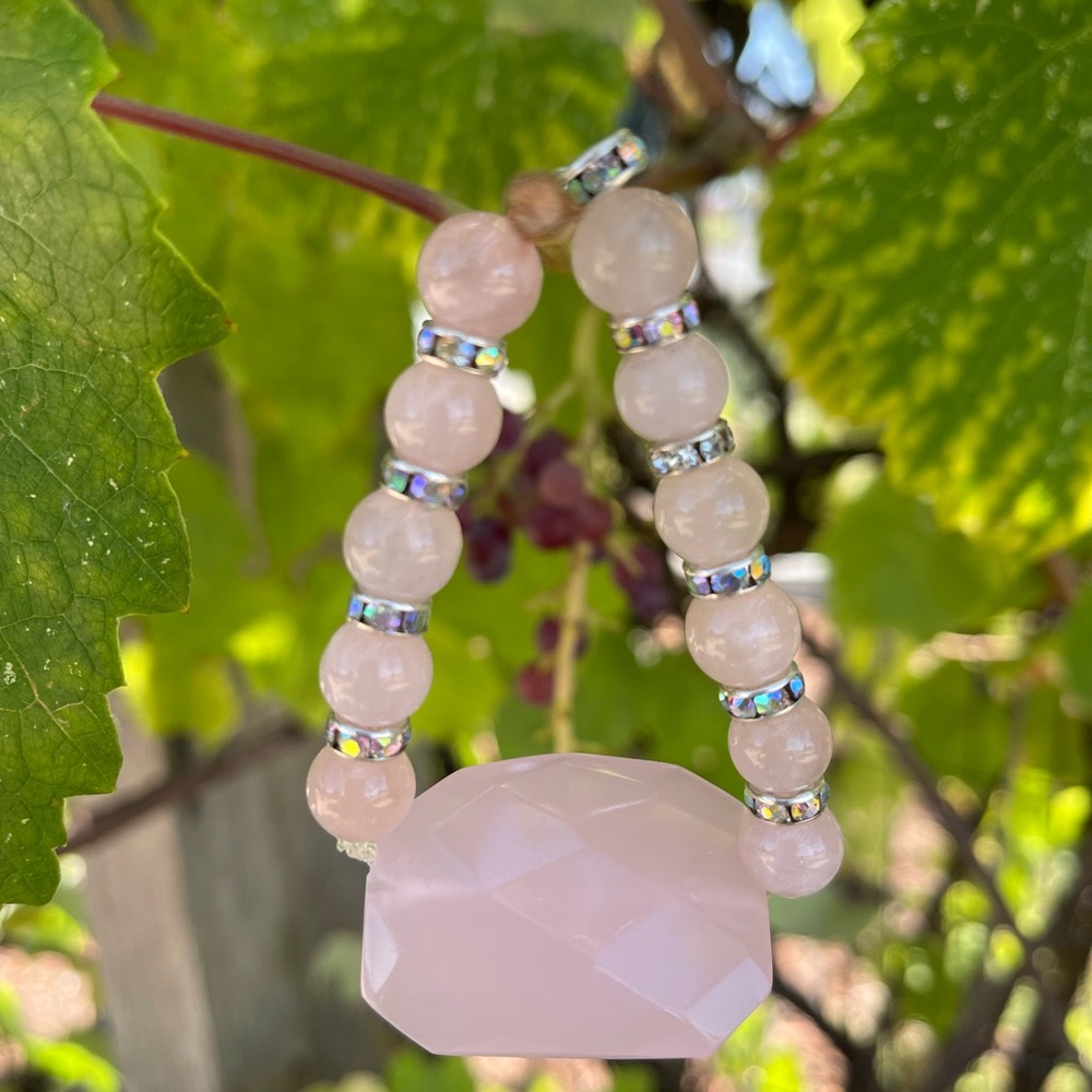 Elegant Pink Beaded Necklace